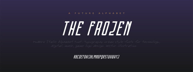 Modern minimal abstract alphabet fonts. Typography technology, electronic, movie, digital, music, future, logo creative font. vector illustration