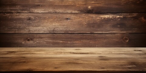 Fototapeta premium Aged wooden backdrop: table or ground.