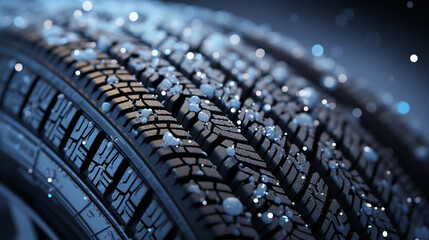 closeup of car tires in automobile store