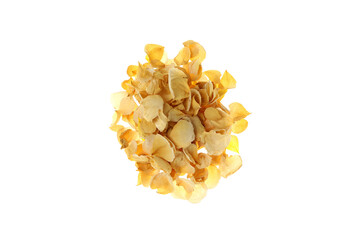 PNG, Dried yellow flower petals, isolated on white background