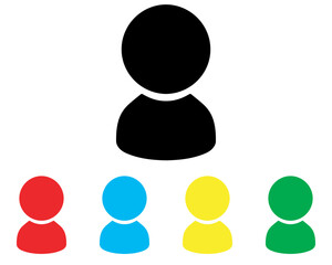 User icon vector. Profile icon sign symbol in trendy flat style. Set elements in colored icons. Profile vector icon illustration isolated on white background