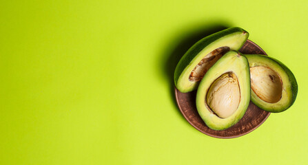 Healthy ripe avacado for proper nutrition and vigaterians, avacado for nutrition of athletes,...