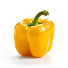 Yellow capsicum isolated on a white background