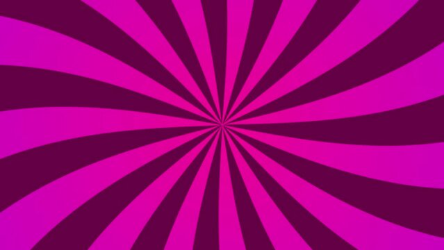 animation of sunbeams, sunlight turning on a radius of pink color 4K