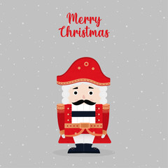 Christmas greeting card with The Nutcracker