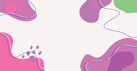 Modern trendy hand drawing various shapes and doodle objects abstract background.