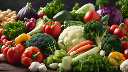 Fresh healthy vegetable design banner background 
