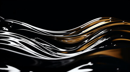 Liquid aluminum on a black background