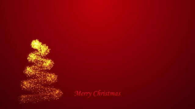red christmas tree animation footage