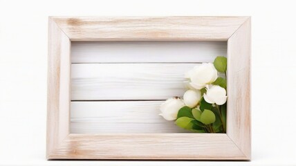 white tulips in a wooden box