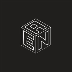 Cube letter logo design with the font letter