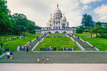 Basilica of Sacré-Coeur de Montmartre in the 80s