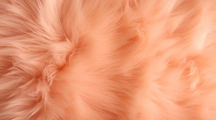 Acrylic prints Pantone 2024 Peach Fuzz Fur background in peach fuzz shade 