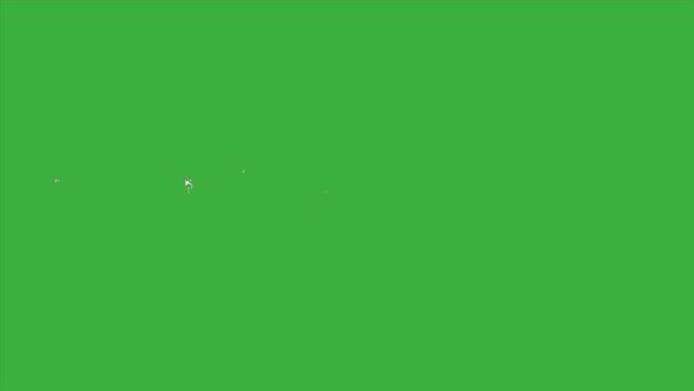 Animation video loop spark element effect on green screen background