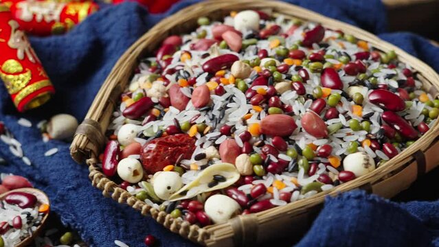 Raw Ingredients of Laba Porridge or Eight Treasure Porridge