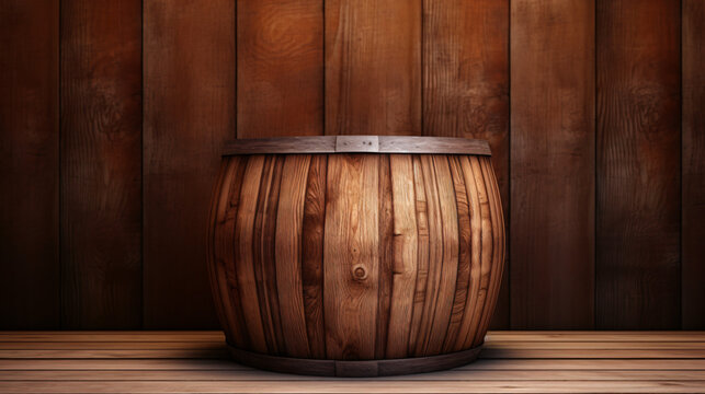 Background of barrel shape free empty space. High