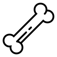 Dog Bone Line Icon Design Vector