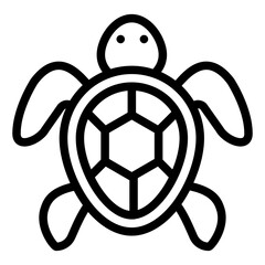 Obraz premium Turtle Line Icon Design Vector