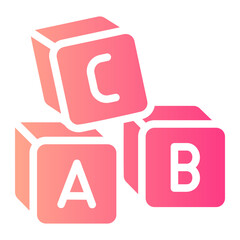 abc block Gradient icon