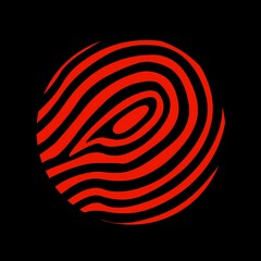 abstract red spiral