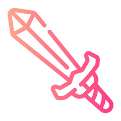 sword Line Gradient Icon