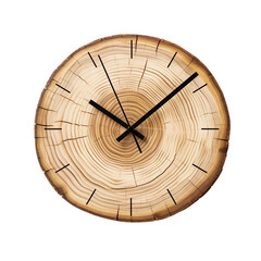 wooden wall clock isolated on transparent background Remove png, Clipping Path, pen tool