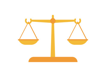 Scale vintage gold flat illustration icon design