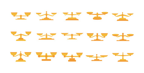 Scale vintage gold flat illustration icon design