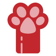 Paw Dual Tone Icon Design Vector