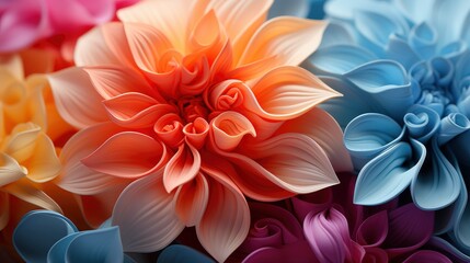 Fototapeta premium Abstract Groovy Floral Posters Modern Trendy, Wallpaper Pictures, Background Hd