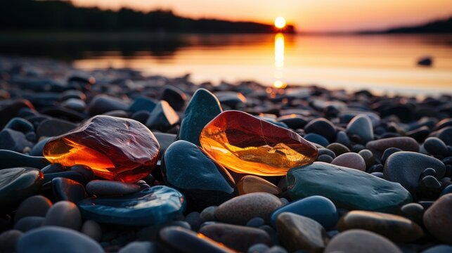 Black Stones Rocks Sunset Empty Stone, Wallpaper Pictures, Background Hd