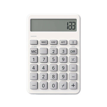 Calculator isolated on transparent background