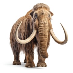 a mammoth with tusks on its head