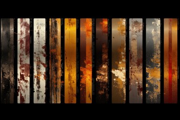 A close-up image of a group of metal bars with rust on them. Perfect for adding a rustic and industrial touch to your designs