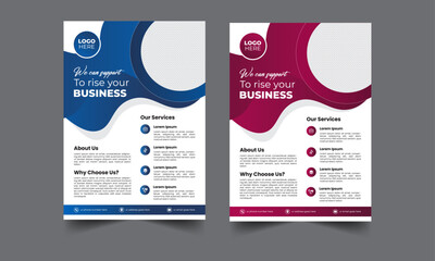 Creative Modern Abstract corporate business Flyer Design.