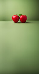 2つの赤いリンゴ