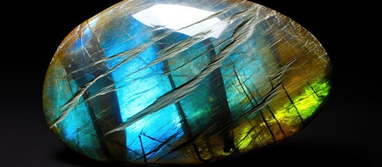 Labradorite is a mineral from Labrador, Canada that can have an irridescent effect.