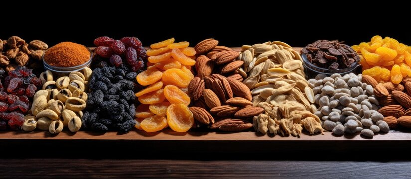 Photograph of dried fruits in Istanbul, Turkey on October 21st, 2023.
