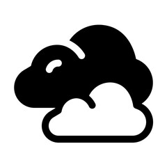 Cloudy Glyph Icon