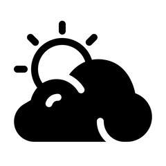 Cloudy Glyph Icon