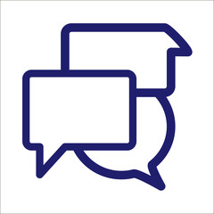 Naklejka premium Black chat icon vector design for websites. 