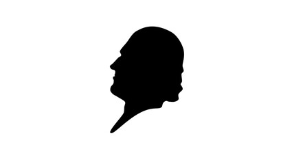 Samuel Hahnemann, black isolated silhouette
