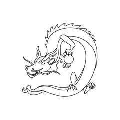 Dragon vector emoji illustration symbol