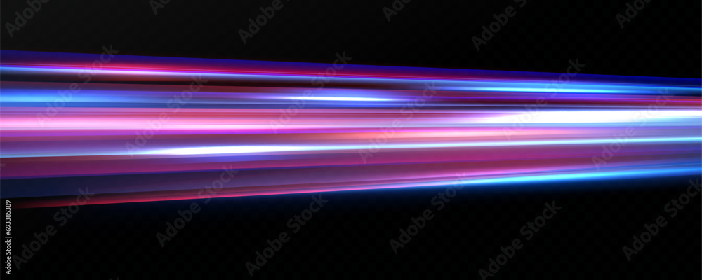 Leinwandbilder horizontal neon lines.blue speed lines.motion light effect.vector. red.vector illustration of a blue