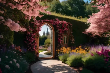 Photo sur Plexiglas Vielles portes arch in the garden