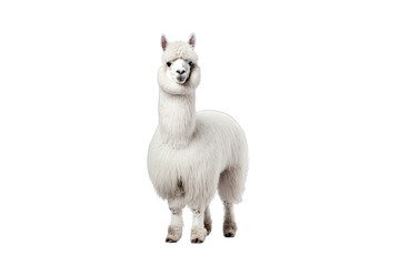 white ilama isolated on white