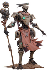 freedom fighter robot, PNG image, isolated object