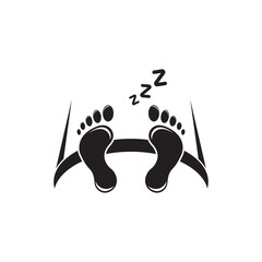 Sleeping person logo icon, vector illustration design