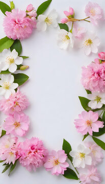 Bouquet of sakura flowers. Spring image. Valentine's Day, Easter, Birthday, Happy Women's Day, Mother's Day, Birthday, Celebration, etc.