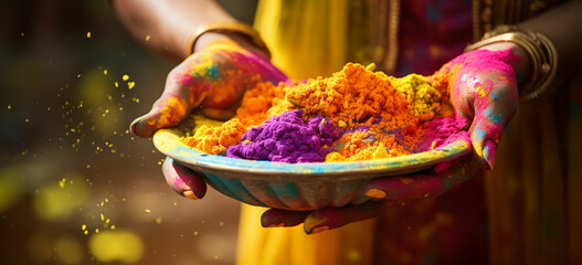 beautiful holi celebration colorful for indian festival
